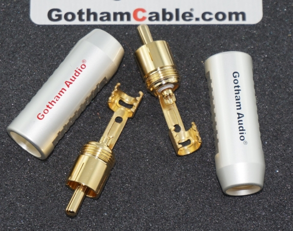 Gotham Hi-End RCA Stecker GCRCARED + GCRCABLK